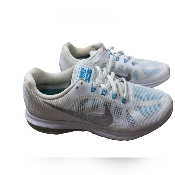 2046)Nike Air Women's Max Dynasty 2 Running Shoes White Blue 85245 Size 8 - Picture 4 of 11